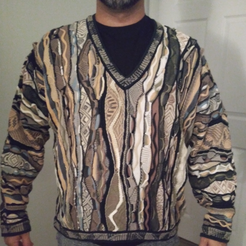 Vintage 90s Coogi Australia Sweater Biggie 3D XL